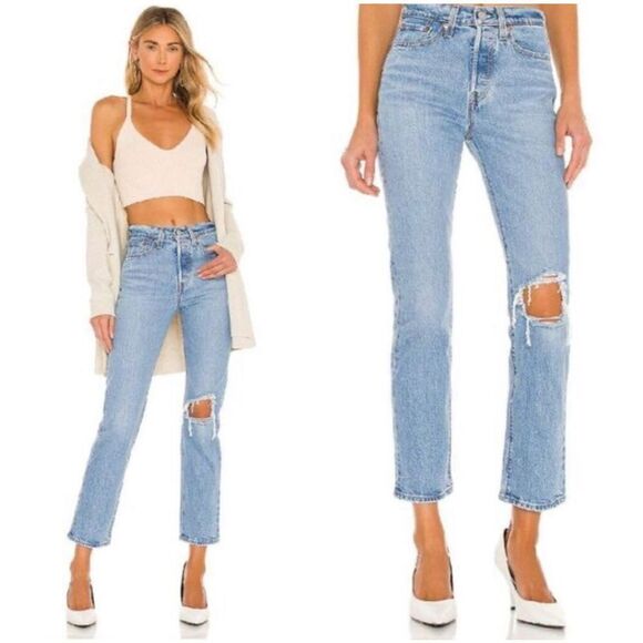 Levi’s high rise wedgie straight button fly crop jeans 25 - Picture 1 of 15